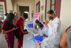 Campaña de vacunación influenza y covid-19, gestionada por el voluntariado USEP en coordinación con el Centro de Salud de la Libertad.