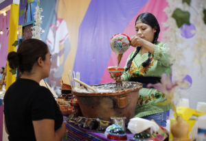 Pabellón de Cocineras Tradicionales en la Feria de Puebla.