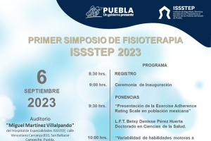 Invita ISSSTEP a “Primer simposio de Fisioterapia 2023”