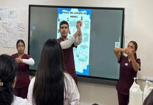 Campaña de concientización sobre la importancia del lavado de manos.